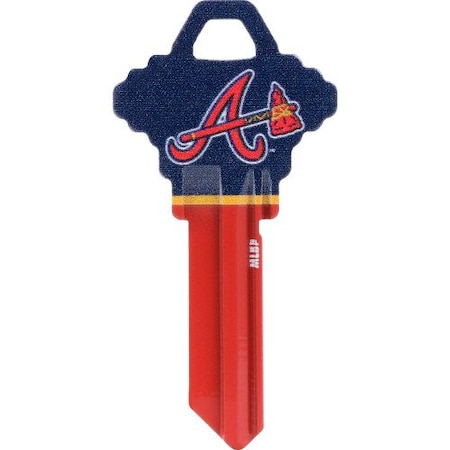 Hillman HILLMAN MLB Altanta Braves House/Office Key Blank 68 SC1 Single For Schlage Locks, PK6 89651